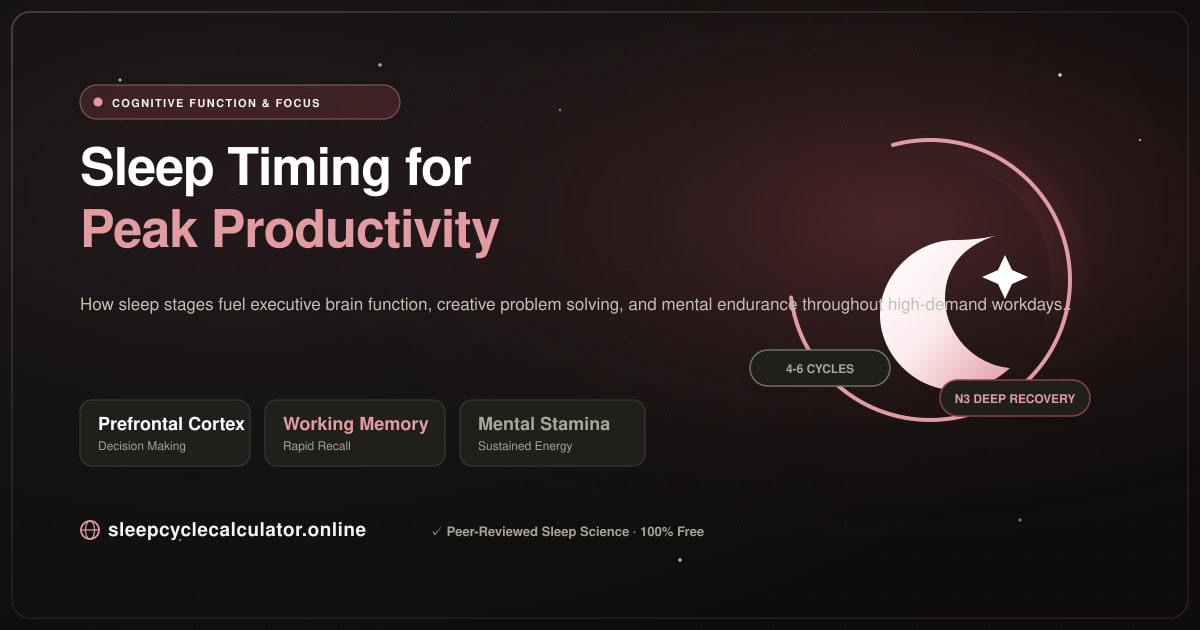 Sleep Timing for Peak Productivity & Executive Function